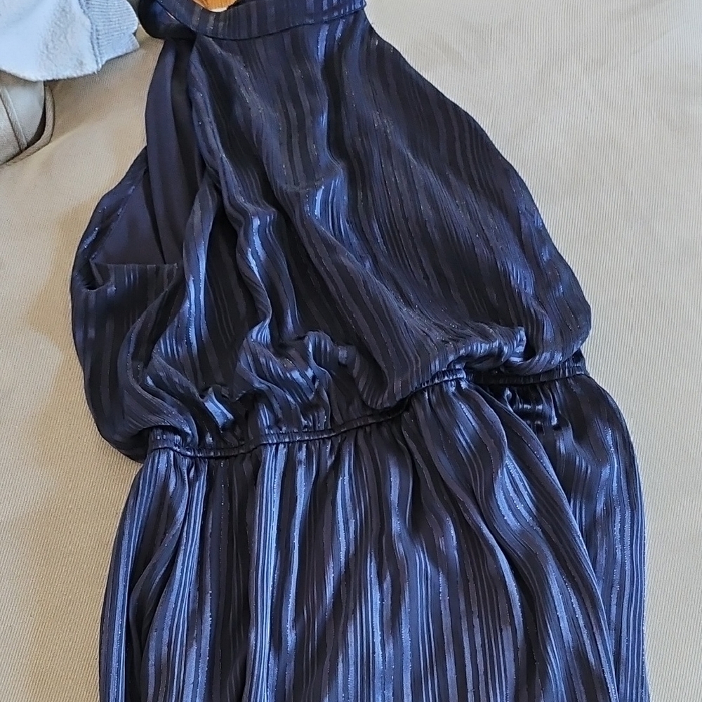 Elegant Navy Blue Women's Dress - Picture 5 of 5